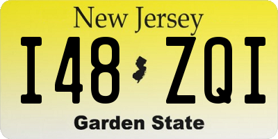 NJ license plate I48ZQI
