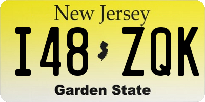 NJ license plate I48ZQK