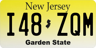 NJ license plate I48ZQM