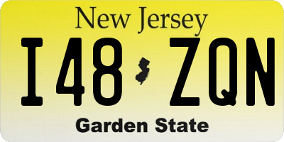 NJ license plate I48ZQN