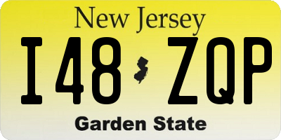 NJ license plate I48ZQP