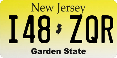 NJ license plate I48ZQR