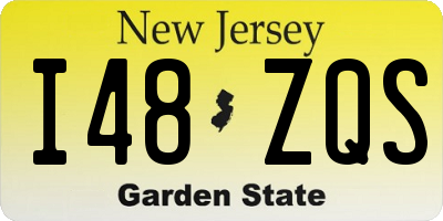 NJ license plate I48ZQS