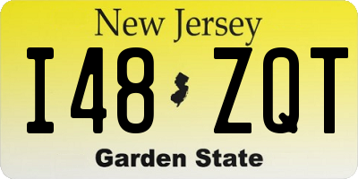 NJ license plate I48ZQT