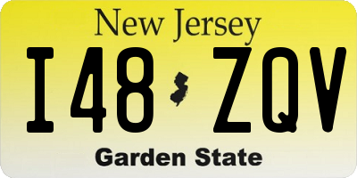 NJ license plate I48ZQV