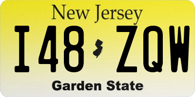 NJ license plate I48ZQW