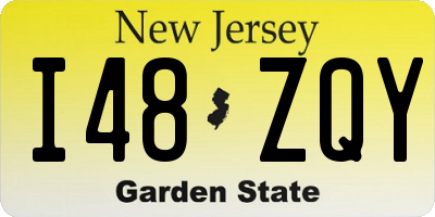 NJ license plate I48ZQY