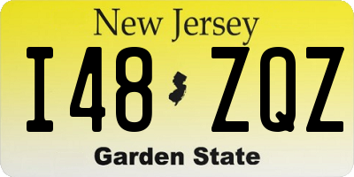 NJ license plate I48ZQZ