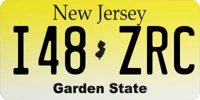NJ license plate I48ZRC