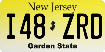 NJ license plate I48ZRD