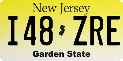 NJ license plate I48ZRE