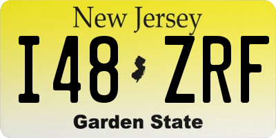 NJ license plate I48ZRF