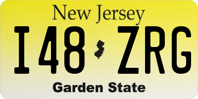 NJ license plate I48ZRG