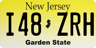 NJ license plate I48ZRH