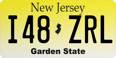 NJ license plate I48ZRL