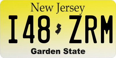 NJ license plate I48ZRM