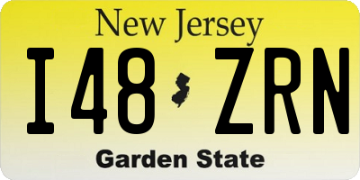 NJ license plate I48ZRN