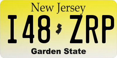 NJ license plate I48ZRP