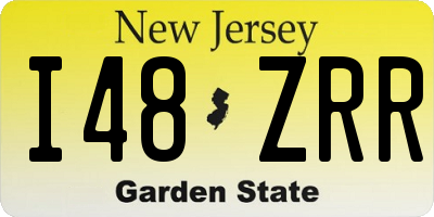 NJ license plate I48ZRR