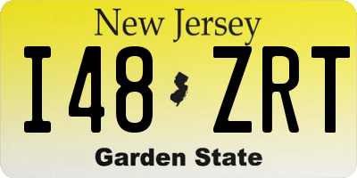 NJ license plate I48ZRT