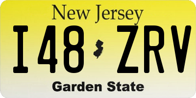 NJ license plate I48ZRV