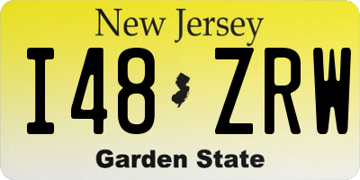 NJ license plate I48ZRW