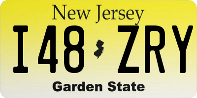 NJ license plate I48ZRY