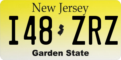 NJ license plate I48ZRZ