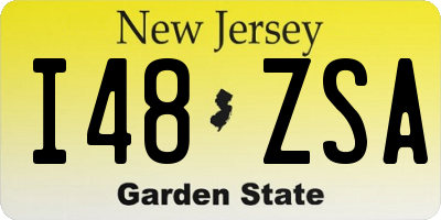 NJ license plate I48ZSA