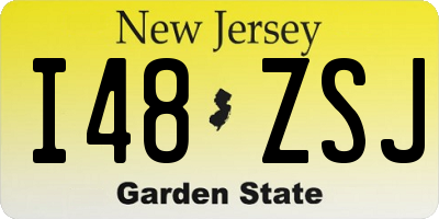 NJ license plate I48ZSJ