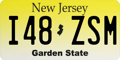 NJ license plate I48ZSM