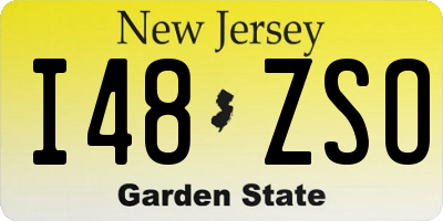NJ license plate I48ZSO