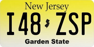 NJ license plate I48ZSP