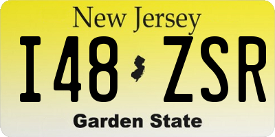 NJ license plate I48ZSR