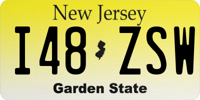 NJ license plate I48ZSW