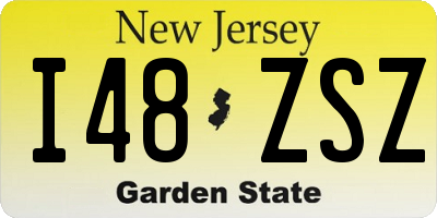 NJ license plate I48ZSZ