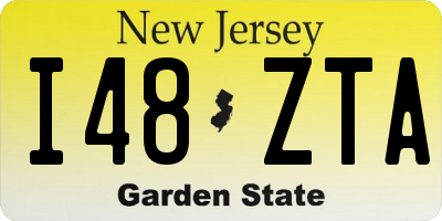 NJ license plate I48ZTA