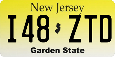 NJ license plate I48ZTD