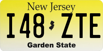 NJ license plate I48ZTE