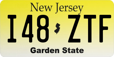 NJ license plate I48ZTF