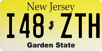 NJ license plate I48ZTH
