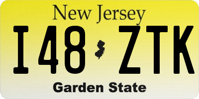 NJ license plate I48ZTK