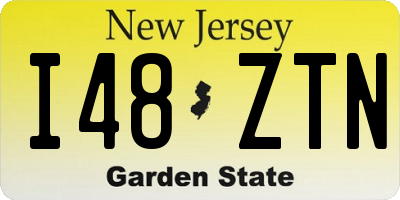 NJ license plate I48ZTN