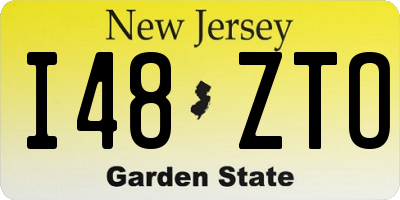 NJ license plate I48ZTO