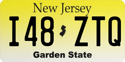 NJ license plate I48ZTQ