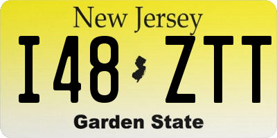 NJ license plate I48ZTT