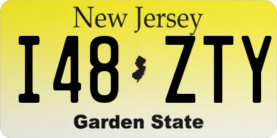 NJ license plate I48ZTY