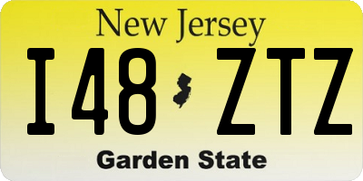 NJ license plate I48ZTZ