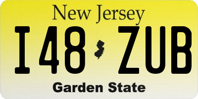 NJ license plate I48ZUB