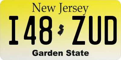 NJ license plate I48ZUD